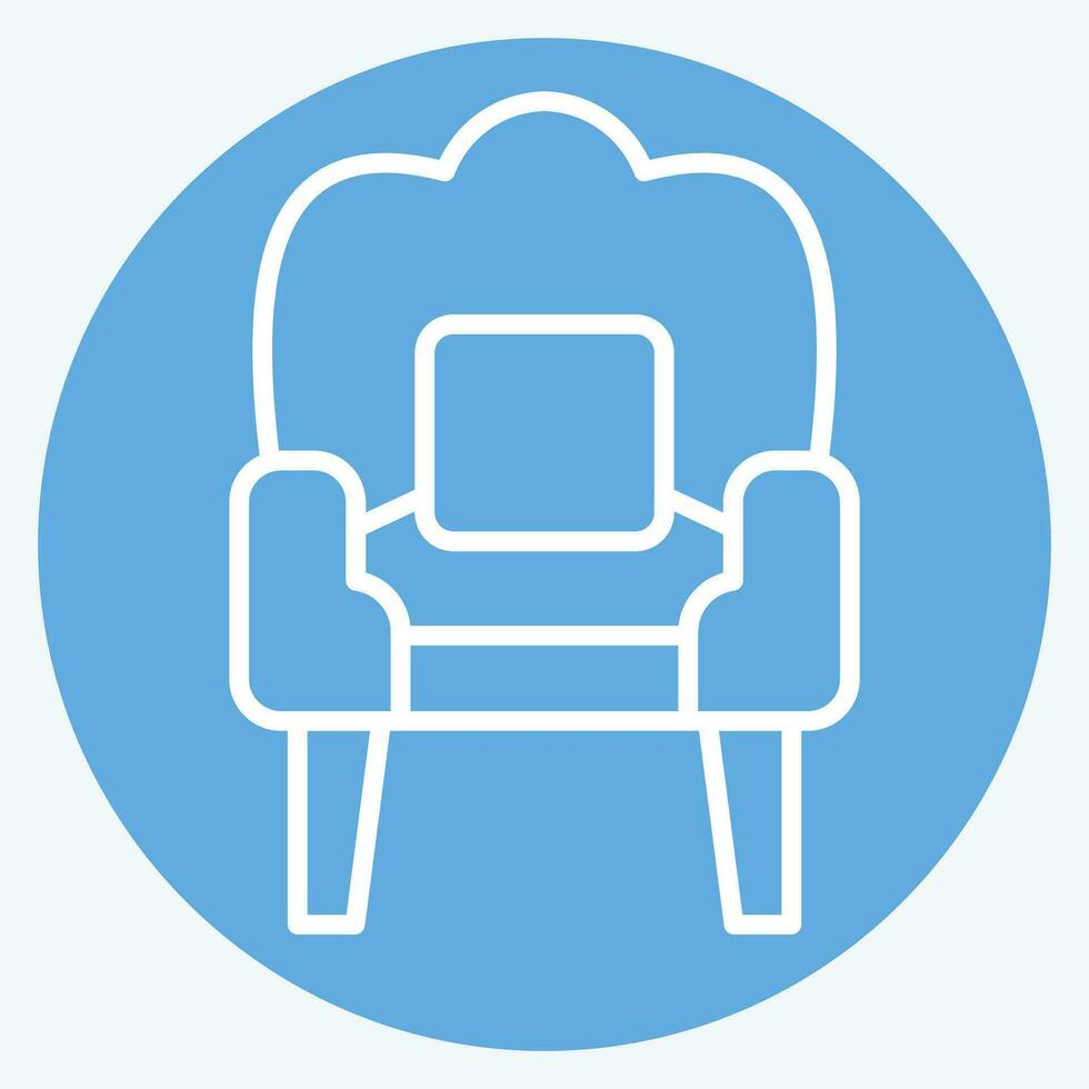 Icon Sofa. related to Vintage Decoration symbol. blue eyes style. simple design editable. simple illustration vector