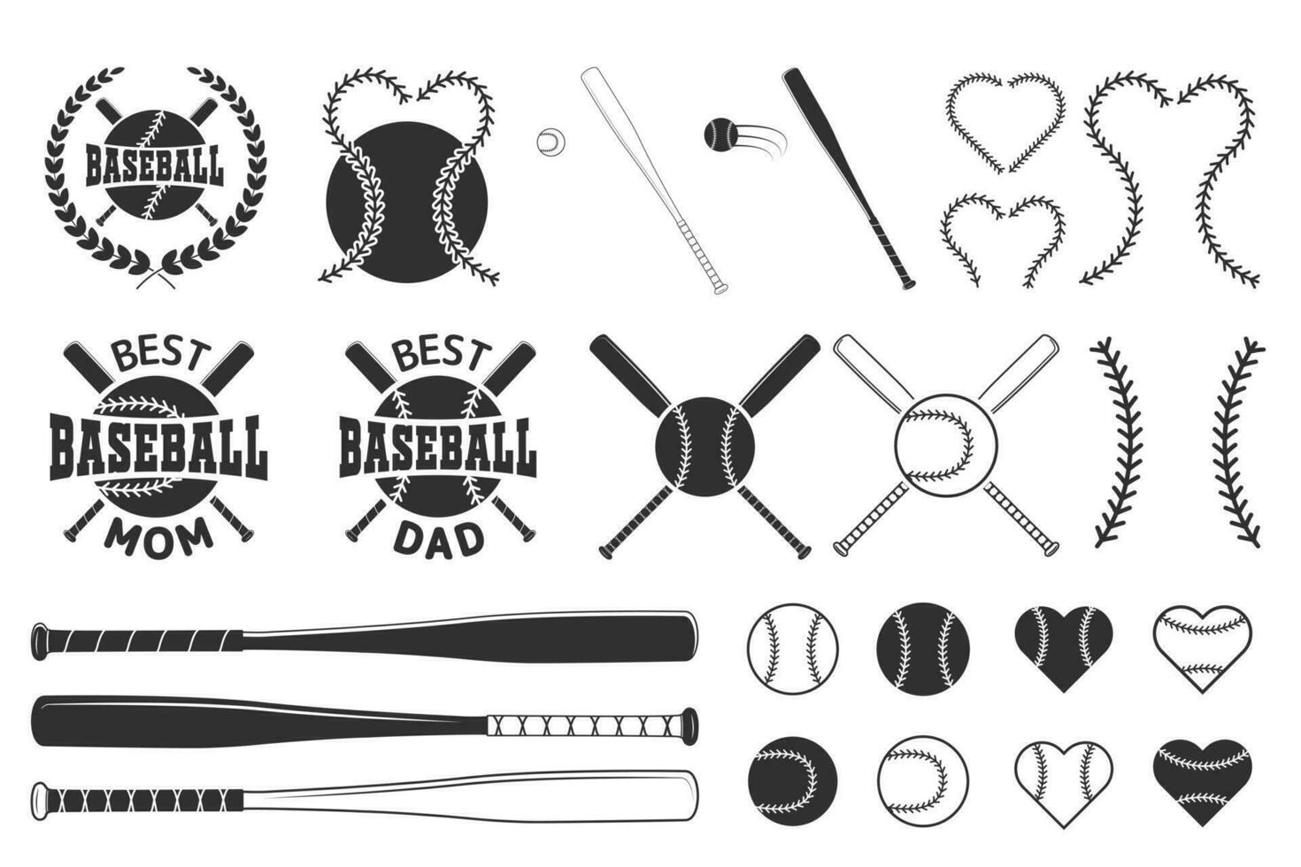 Baseball typography Bundle, Baseball Vector Bundle, Sports, Baseball, vector, silhouette, Sports silhouette, Baseball logo Bundle, Game vector, Game tournament, Baseball Tournament, Champions league