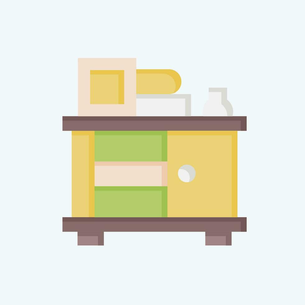 Icon Curtain Drawer. related to Vintage Decoration symbol. flat style. simple design editable. simple illustration vector