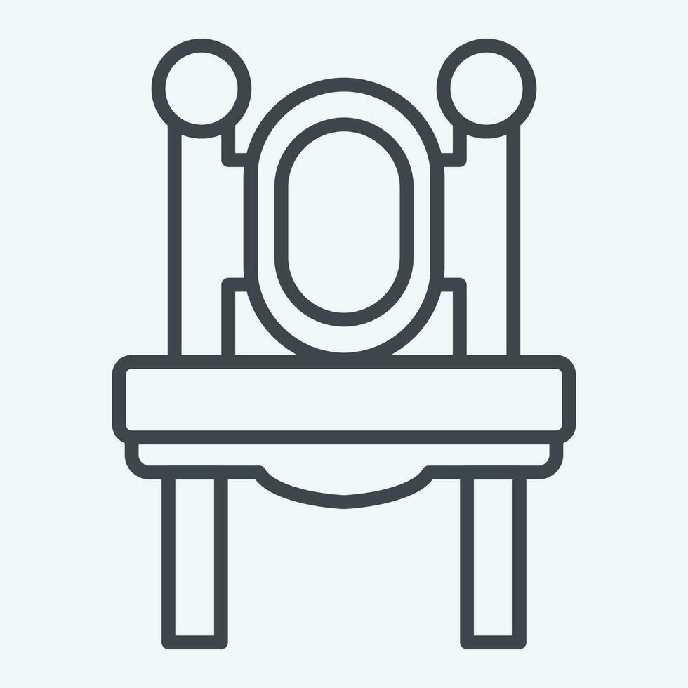 Icon Dressing Table. related to Vintage Decoration symbol. line style. simple design editable. simple illustration vector