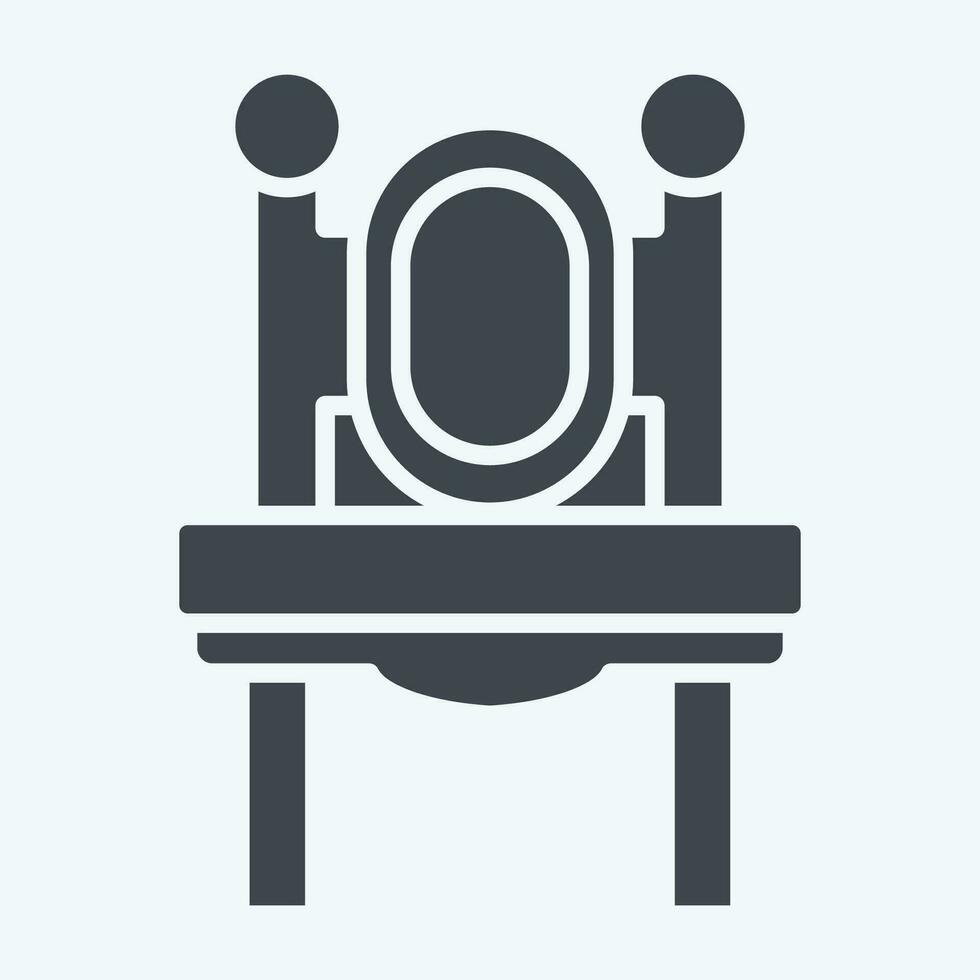 Icon Dressing Table. related to Vintage Decoration symbol. glyph style. simple design editable. simple illustration vector