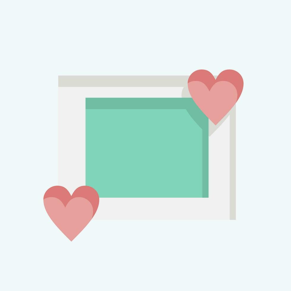 Icon Picture Frame. related to Vintage Decoration symbol. flat style. simple design editable. simple illustration vector