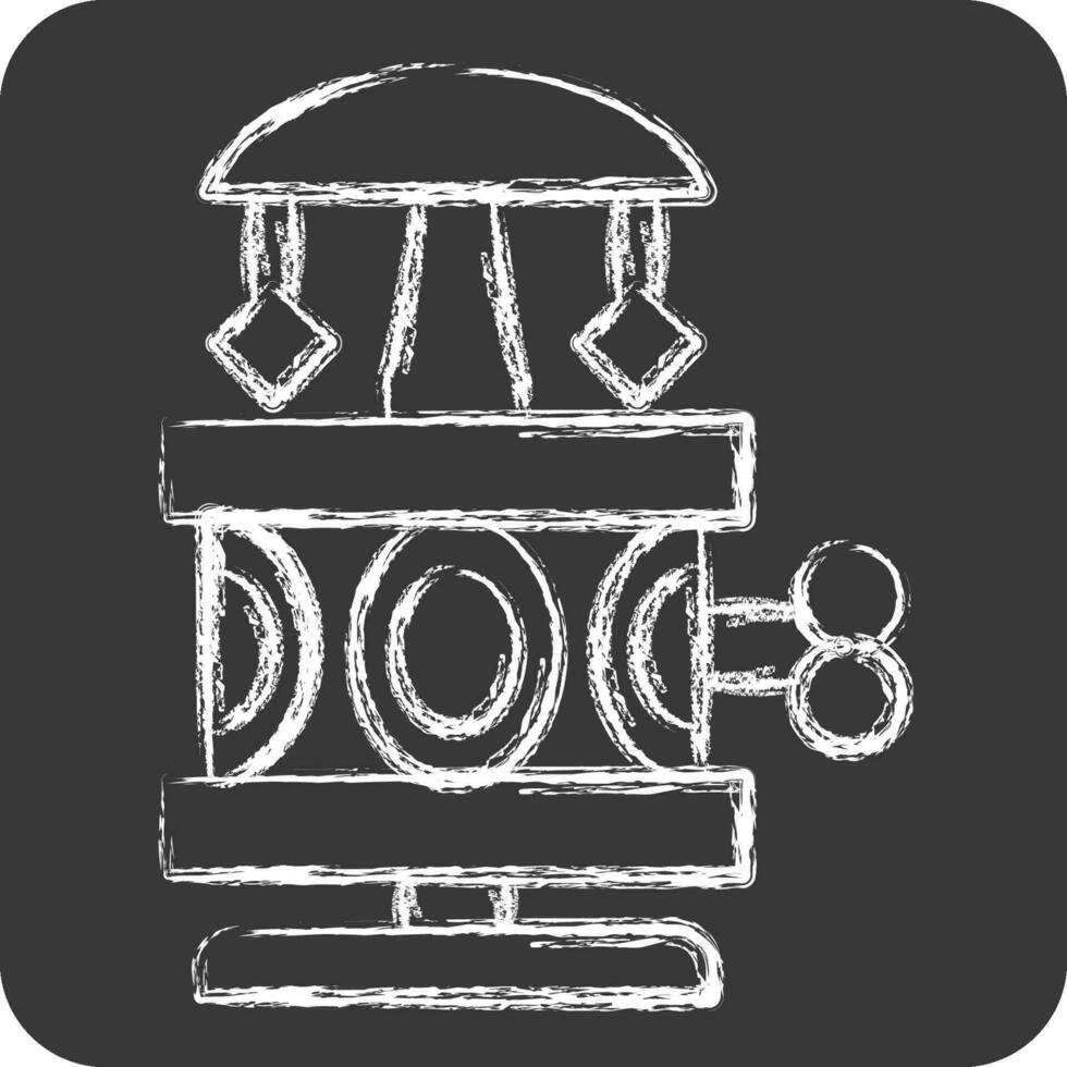 Icon Music Box. related to Vintage Decoration symbol. chalk Style. simple design editable. simple illustration vector