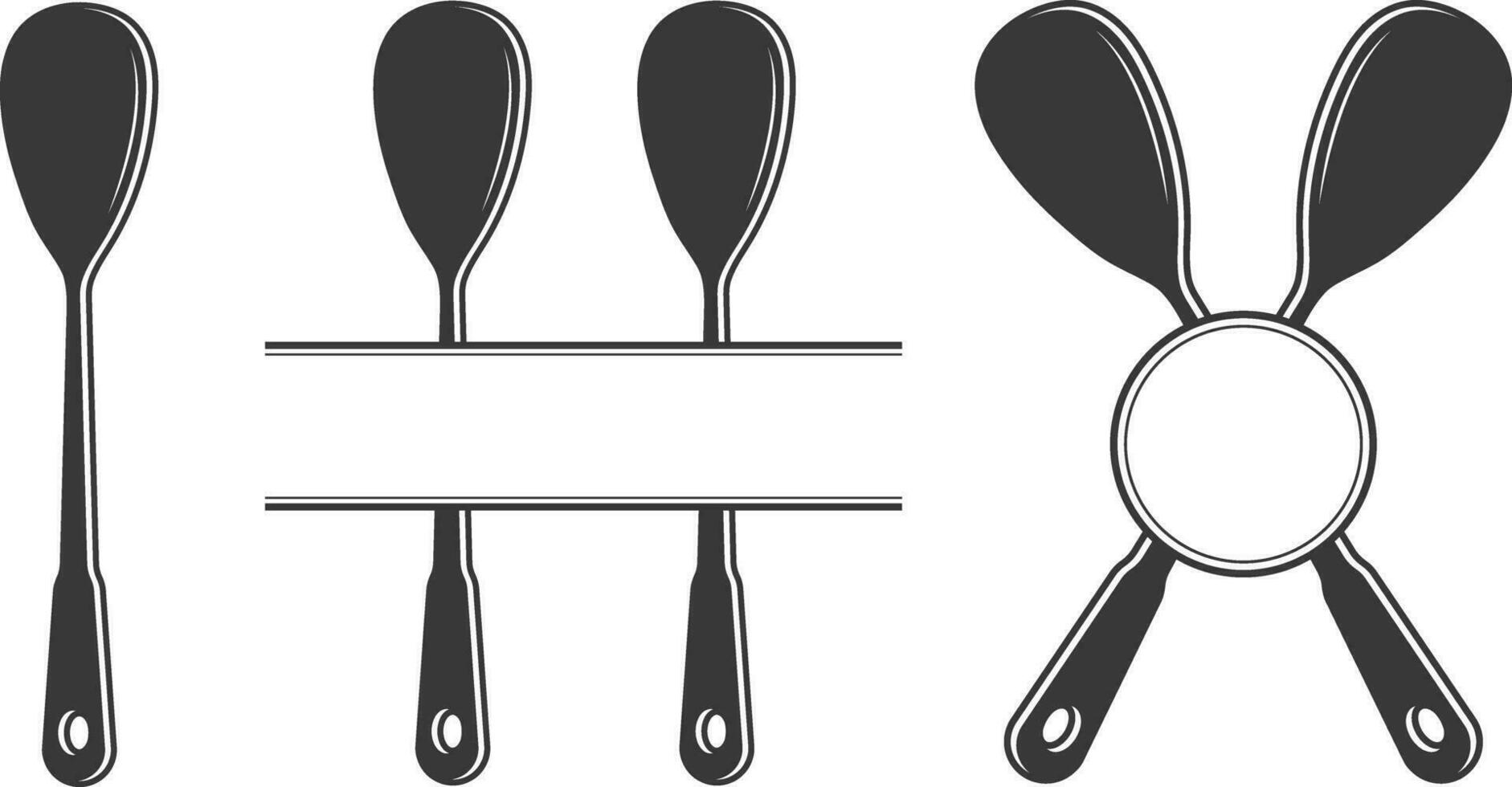 Cutlery Monogram, Cutlery Silhouette, Fork Vector, Restaurant Equipment, Clip Art, Fork Spoon and Knife monogram vector