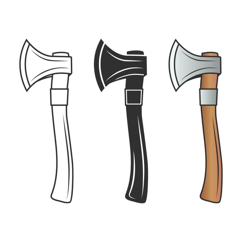 Axe Vector, Axe Silhouette Vector,  Hardware Vector, Hardware Clipart, Axe Clipart, Axe Outline,  Worker elements, Labor equipment, Repair tools, Forest tools, Woodcutter, Woodsman vector