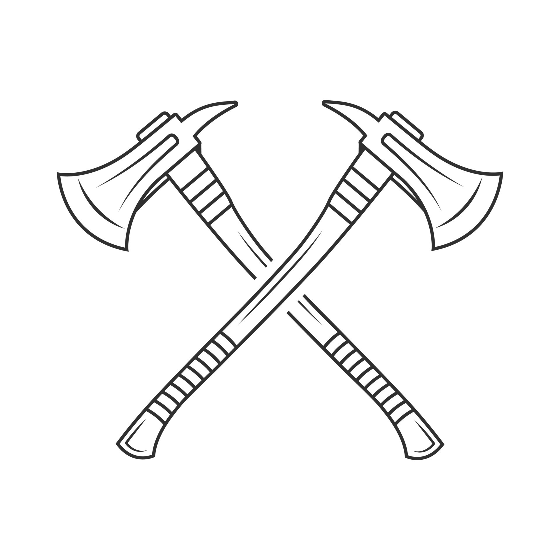 Cross Axe Vector, Cross Axe Silhouette, Hardware Vector, Hardware