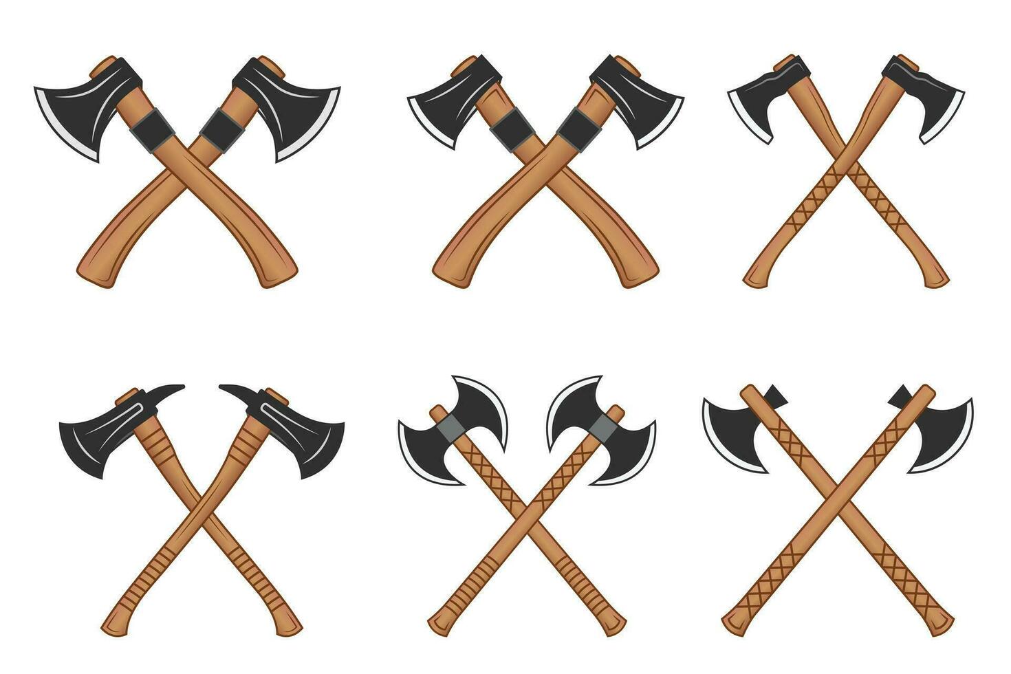 Cross Axe Clipart Bundle, Cross Axe Vector Bundle, Cross Woodcutter Clipart, Woodsman Clipart Bundle, Worker elements, Labor equipment, Repair tools, Forest tools