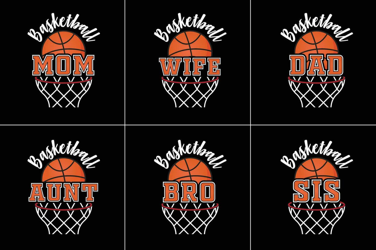 Basketball T-shirt Bundle, Basketball Shirt Bundle, Basketball Tee, Sports T-shirt Bundle, Sports Shirt, Sports Tee vector