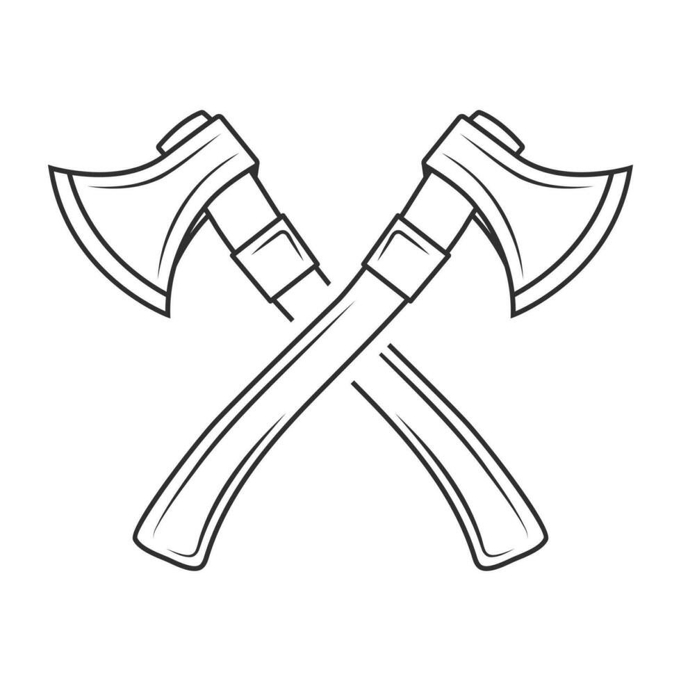 Cross Axe Vector, Cross Axe Silhouette,  Hardware Vector, Hardware Clipart, Cross Axe Outline,  Worker elements, Labor equipment, Repair tools, Cross Forest tools, Cross Woodcutter vector