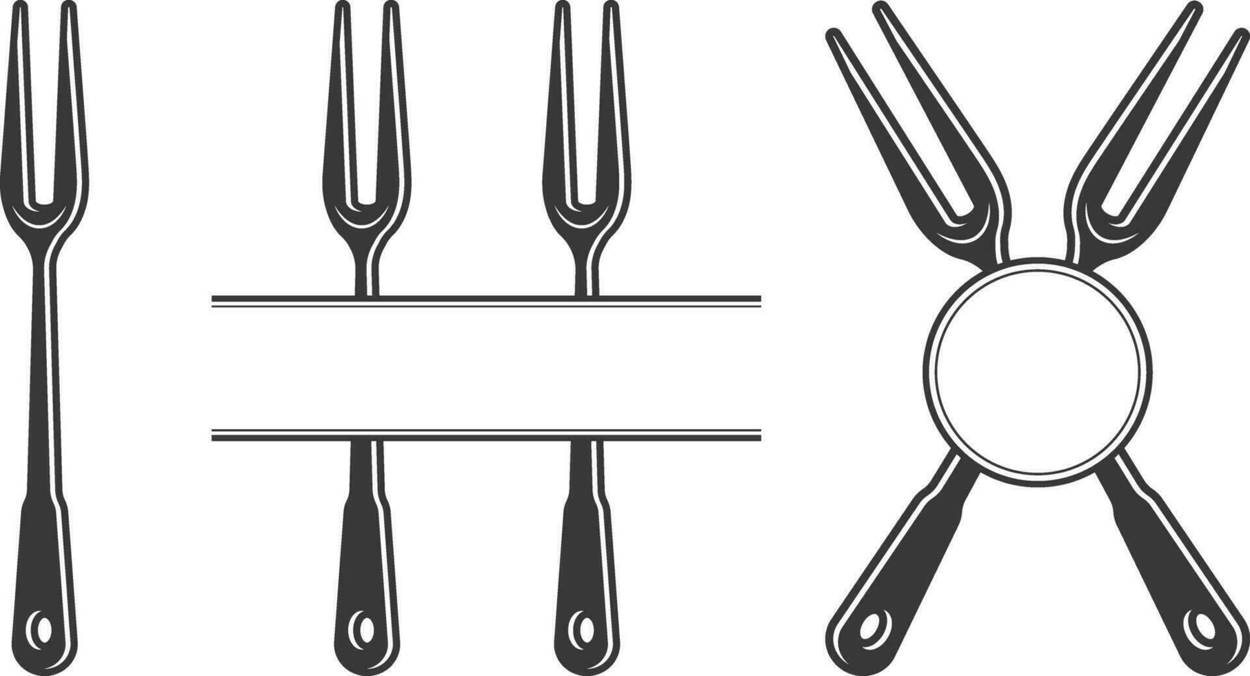 Cutlery Monogram, Cutlery Silhouette, Fork Vector, Restaurant Equipment, Clip Art, Fork Spoon and Knife monogram vector