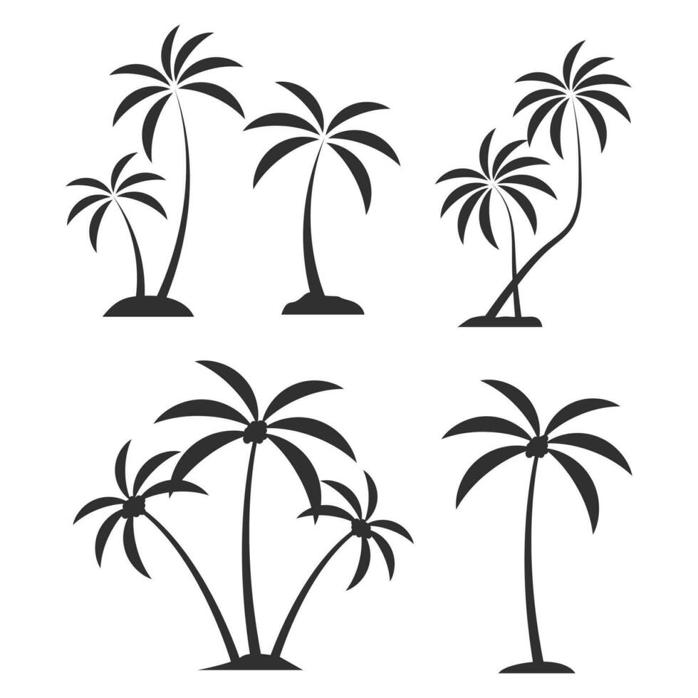 Coco árbol vector, Coco árbol ilustraciones, Coco árbol acortar arte, Coco planta, planta silueta, árbol vector, silueta, contorno vector, verano, verano elementos, palma árbol, verano fiesta vector