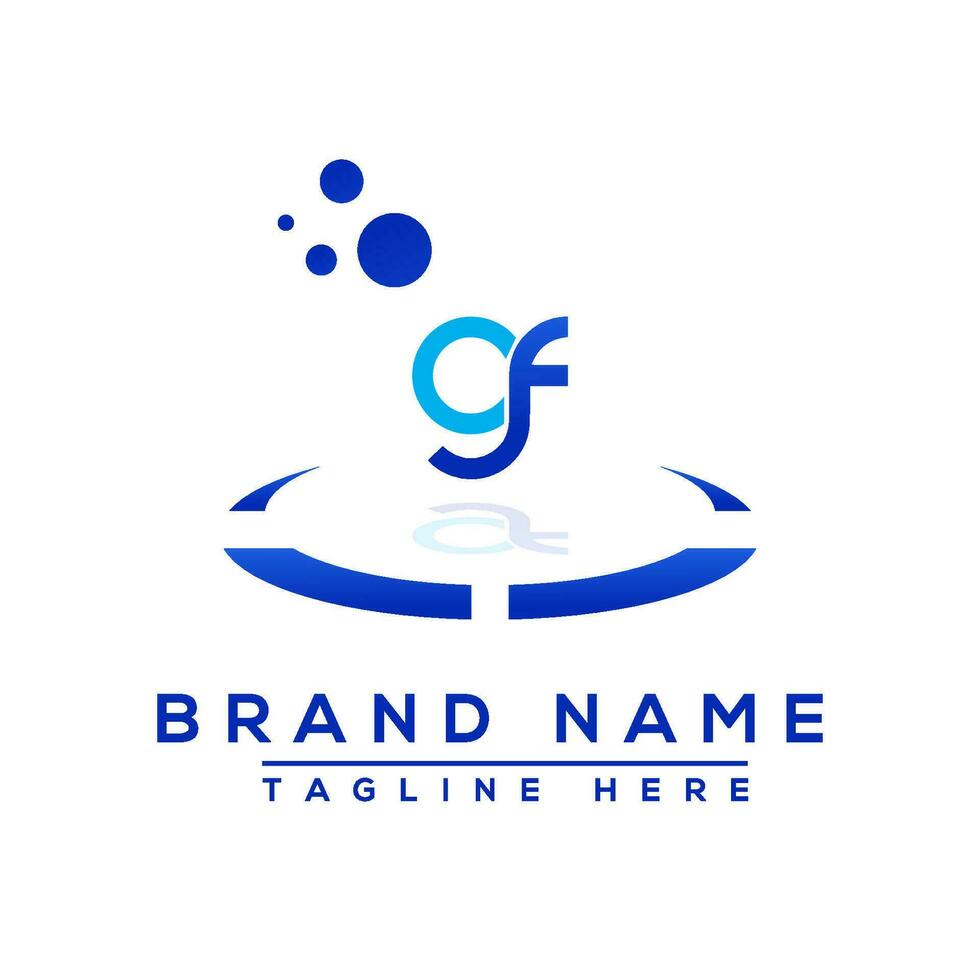 Letter GF blue Professional logo for all kinds of business vector