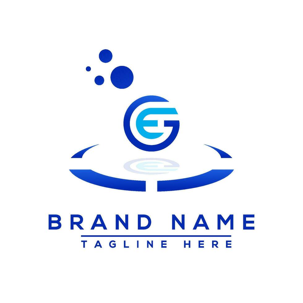 Letter GE blue Professional logo for all kinds of business vector