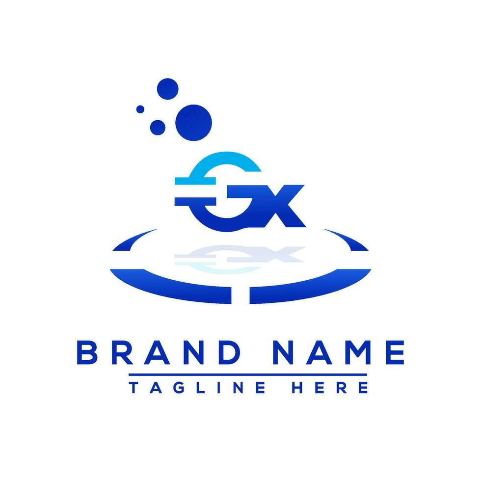Letter Gx blue Professional logo for all kinds of business vector