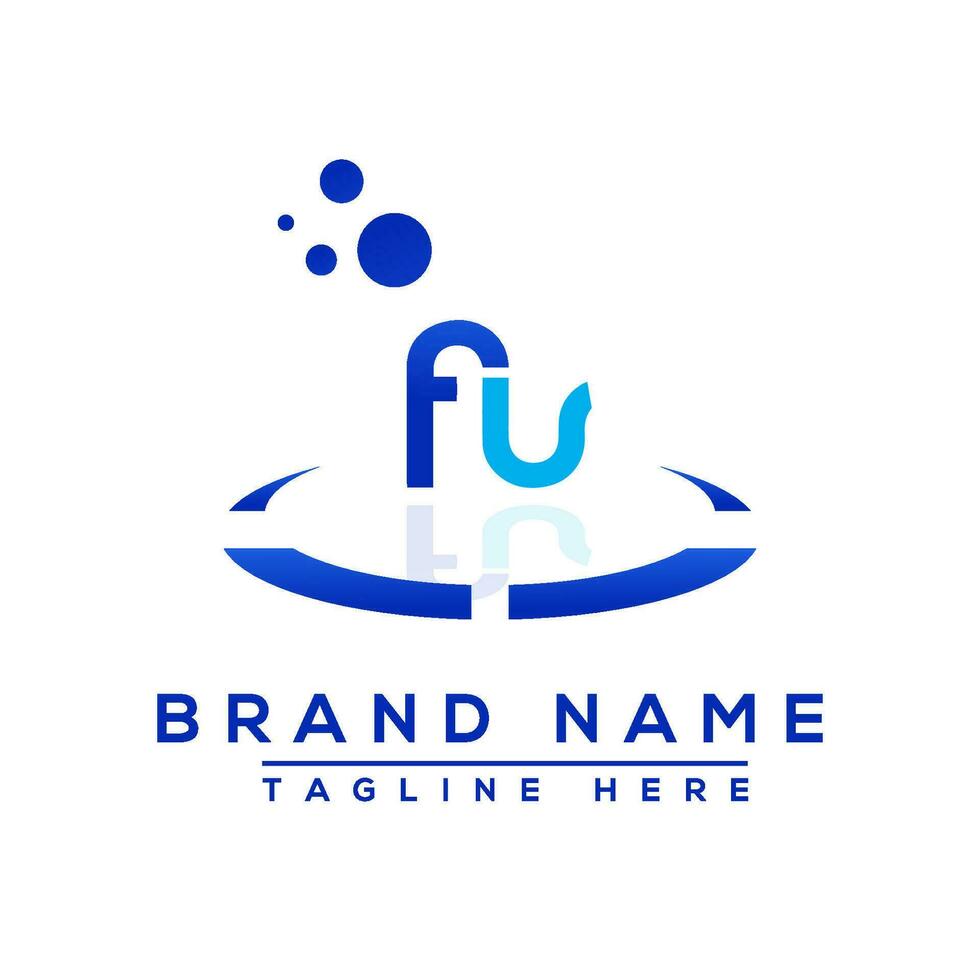 Letter FU blue Professional logo for all kinds of business vector