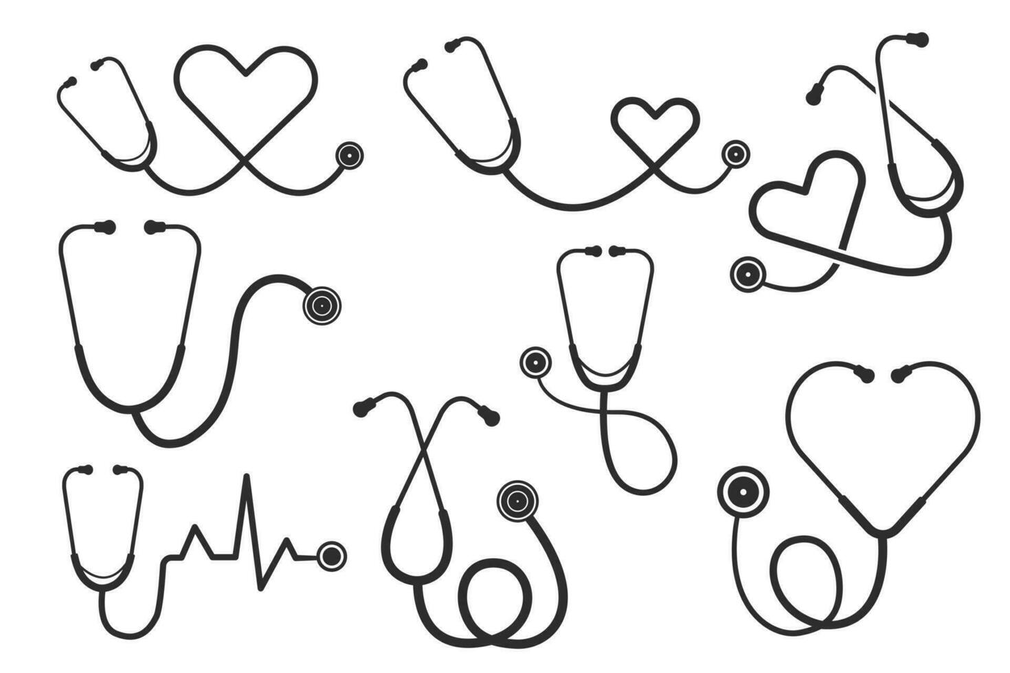 Stethoscope Vector Bundle, Medical Equipment Bundle, Nurse hat Vector, Blood, Nurse, Health, illustration, Clip Art, medical illustration