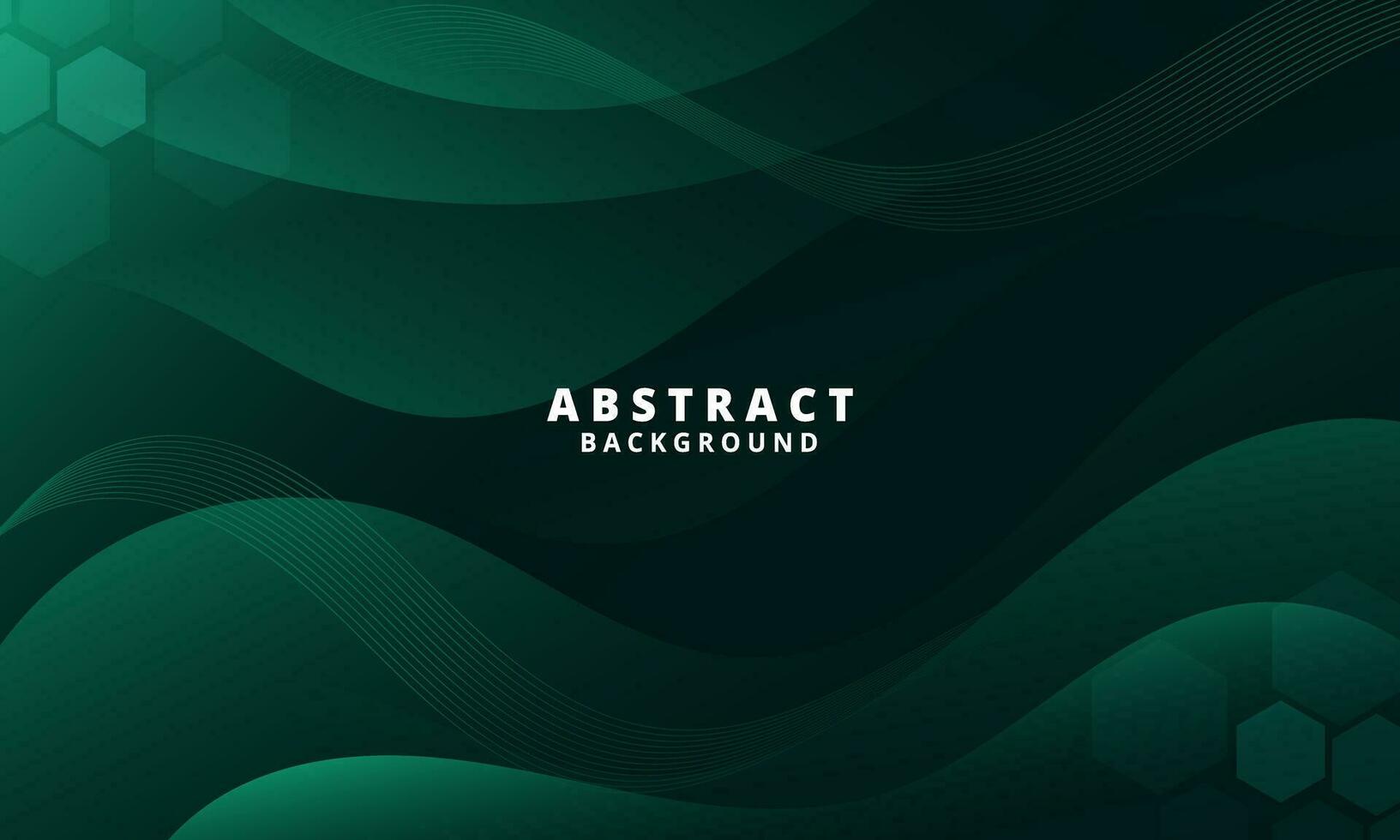Abstract Dark Green Background with Wavy Shapes. flowing and curvy shapes. This asset is suitable for website backgrounds, flyers, posters, and digital art projects. vector