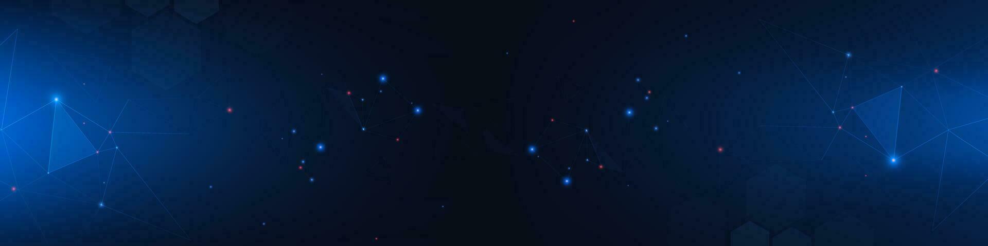 Gradient Digital technology banner. Network connection dots and lines. Futuristic background for headers, promotional banners, and graphic elements with a modern and dynamic look. vector