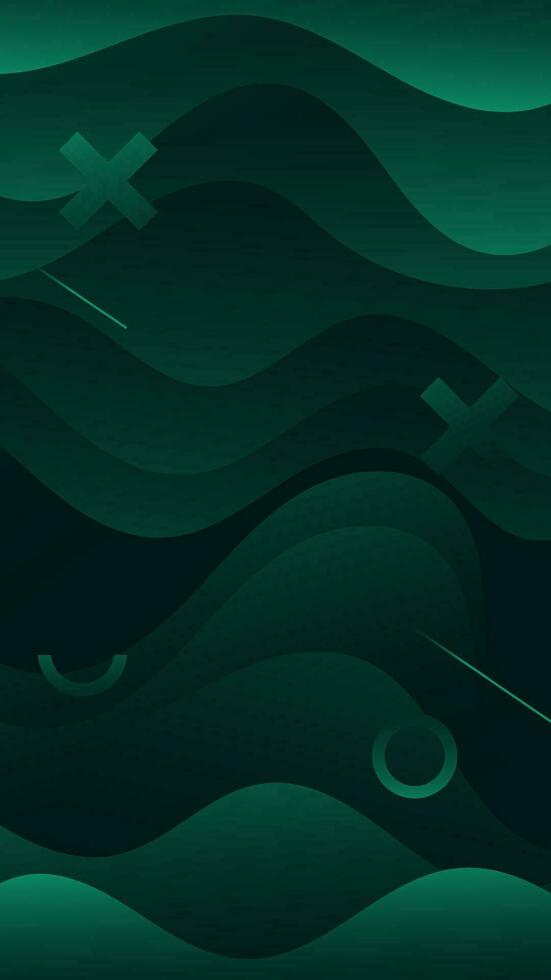 Abstract background Dark green color with wavy lines and gradients is a versatile asset suitable for various design projects such as websites, presentations, print materials, social media posts vector