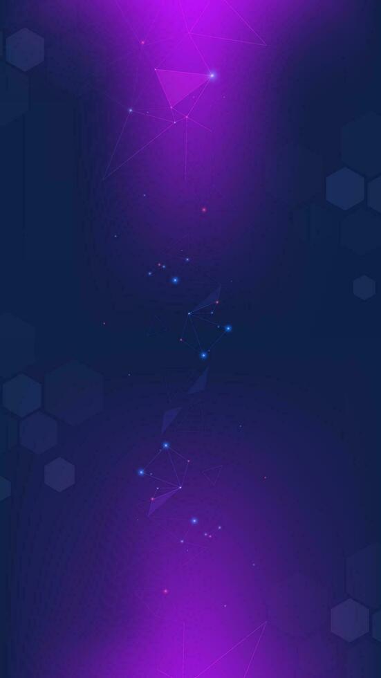 Gradient Digital technology background. Network connection dots and lines. Futuristic background for various design projects such as websites, presentations, print materials, social media posts vector