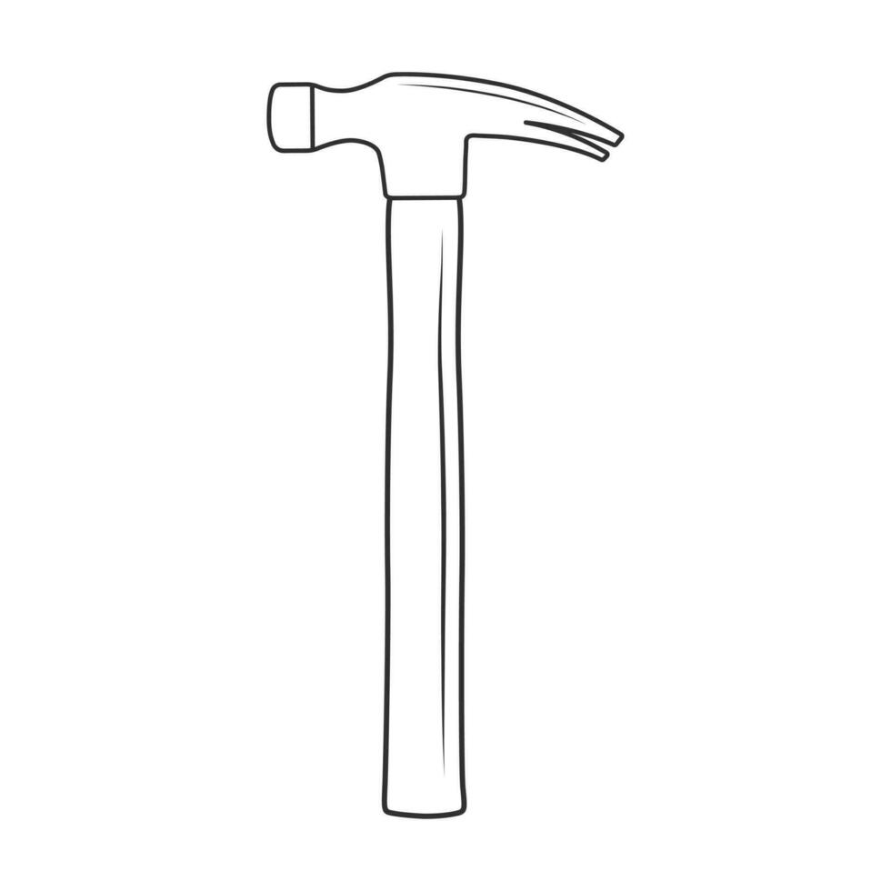 Hammer Outline Vector, Hammer Icon, Hammer illustration, Carpenter Vector, Mechanic silhouette, Mechanic Tools, Carpenter tools, Worker elements, Labor equipment, Labor Day, Worker day vector