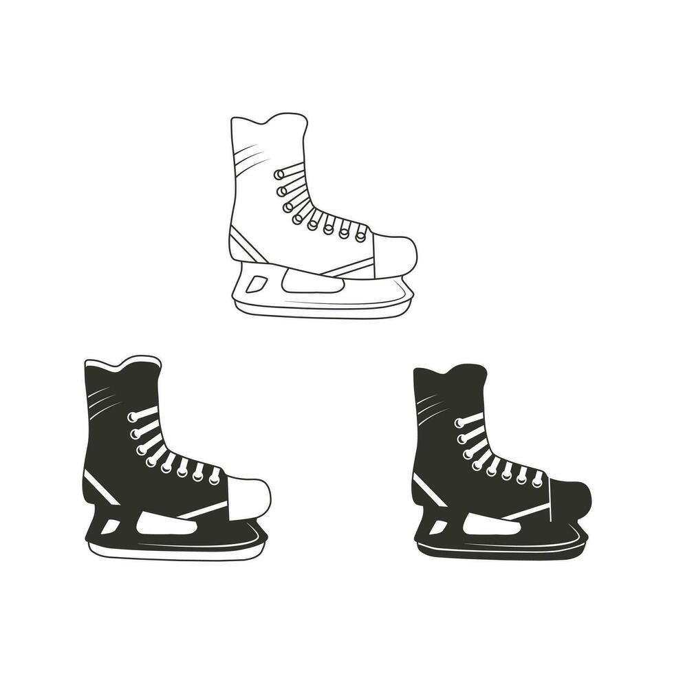 Patinaje zapato vector, Patinaje zapato ilustración, Deportes ilustración, Patinaje zapato, vector, hielo Patinaje zapato silueta, silueta, Deportes silueta, juego vector, juego torneo, hockey torneo vector