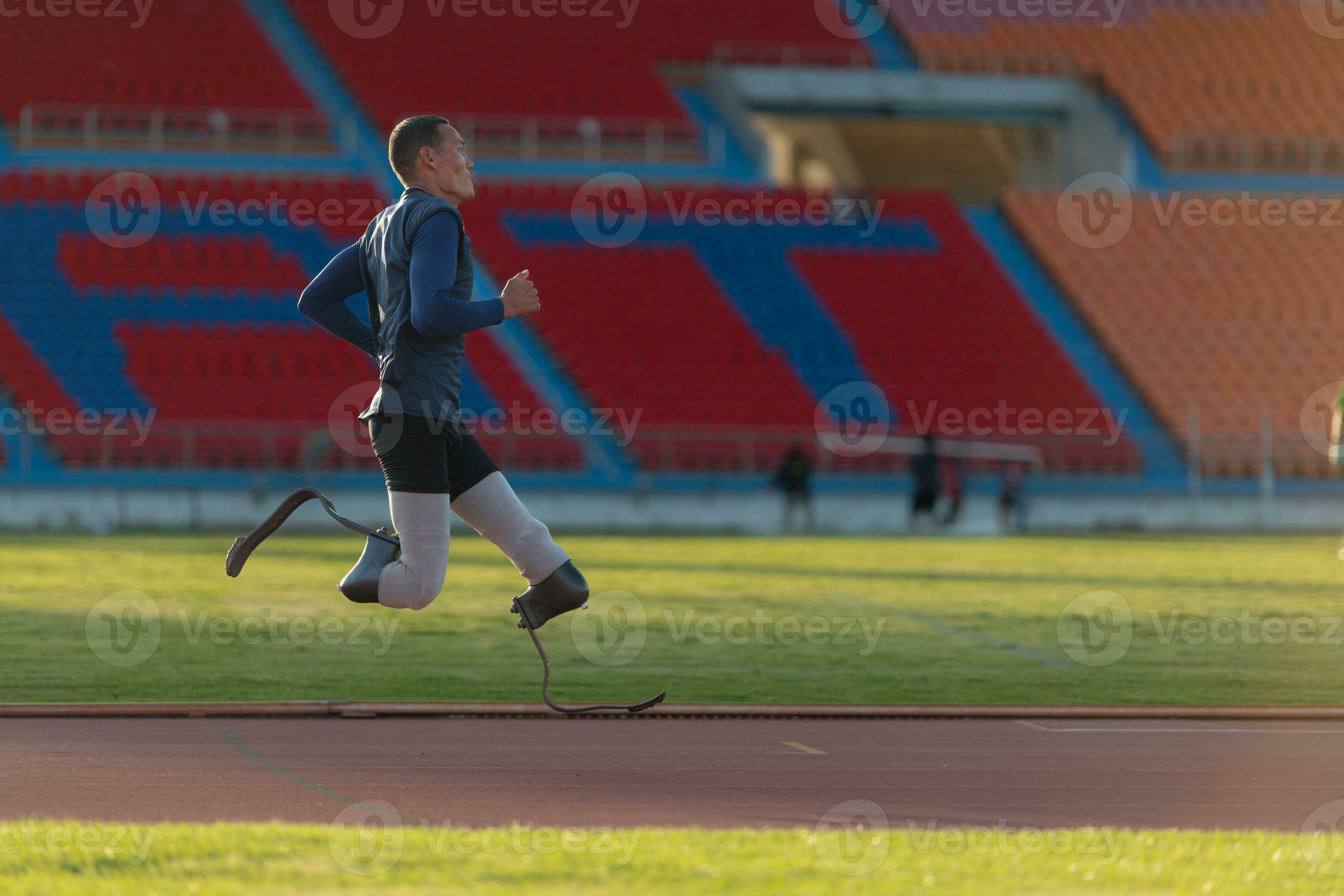 Athletes with disabilities who utilize running blades for short