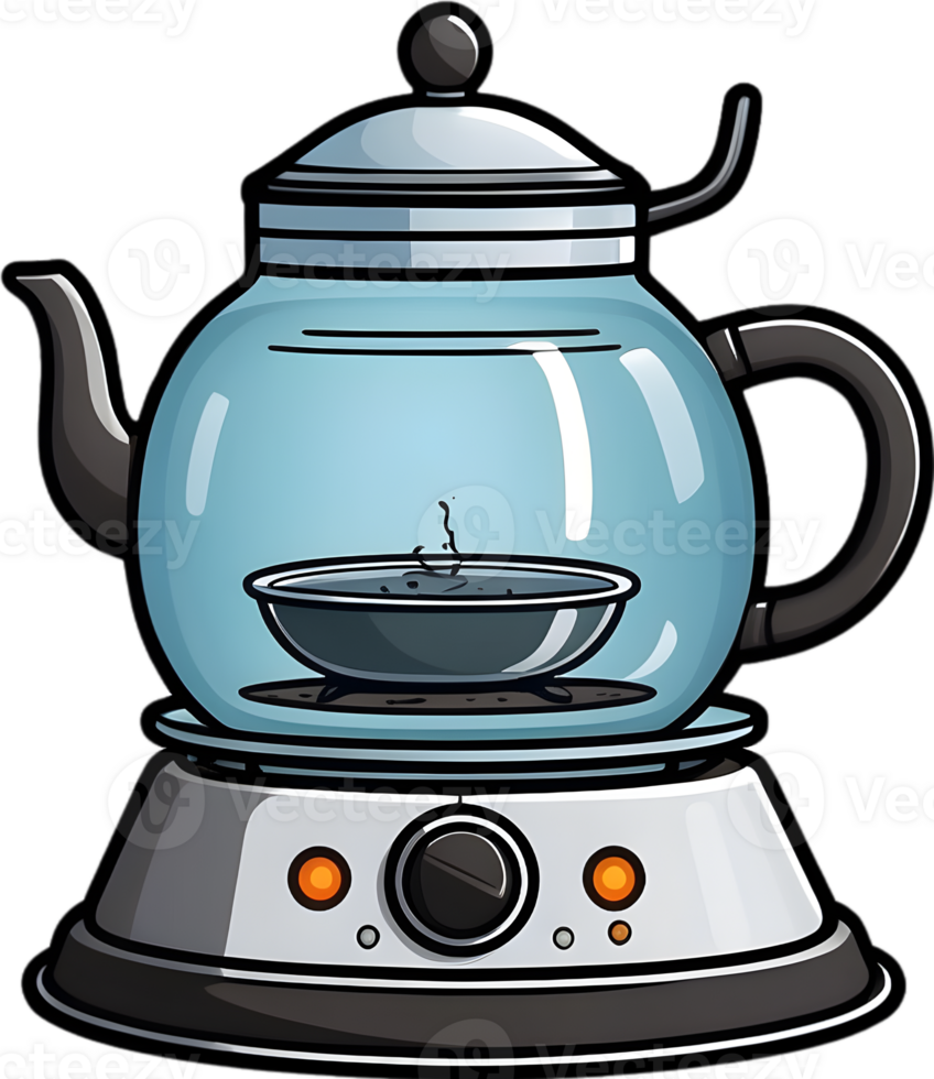 AI generated tea pot clipart AI Generative png
