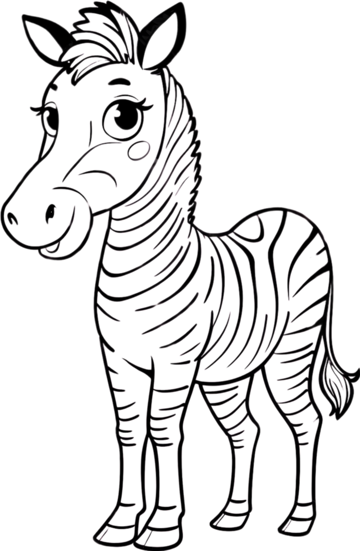 Ai generated a zebra coloring book ai generative 34948097 png