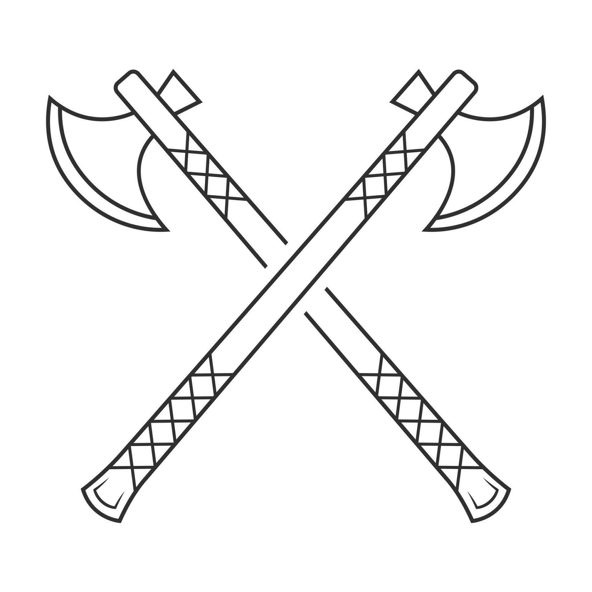 Cross Axe Vector, Cross Axe Silhouette, Hardware Vector, Hardware