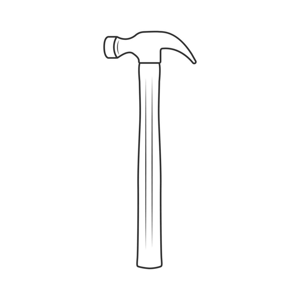 Hammer Outline Vector, Hammer Icon, Hammer illustration, Carpenter Vector, Mechanic silhouette, Mechanic Tools, Carpenter tools, Worker elements, Labor equipment, Labor Day, Worker day vector