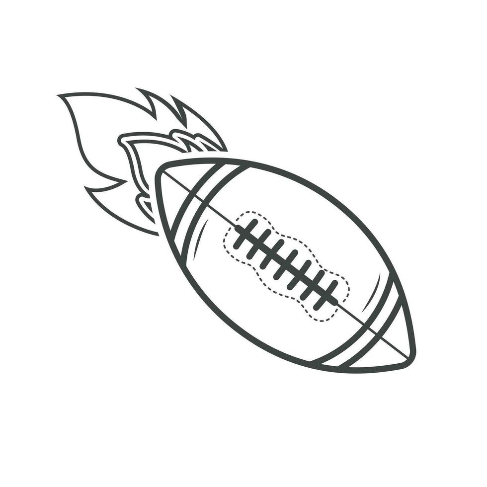 American football Outline, Rugby Vector, Rugby illustration, American football Vector, Football Line Art, Outline, Sports illustration, American Ball, vector, Football silhouette, silhouette, vector