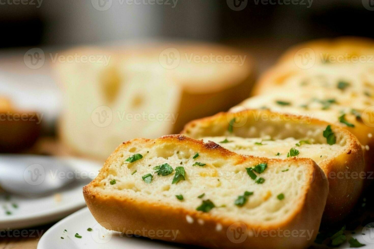 AI generated Garlic bread. Pro Photo