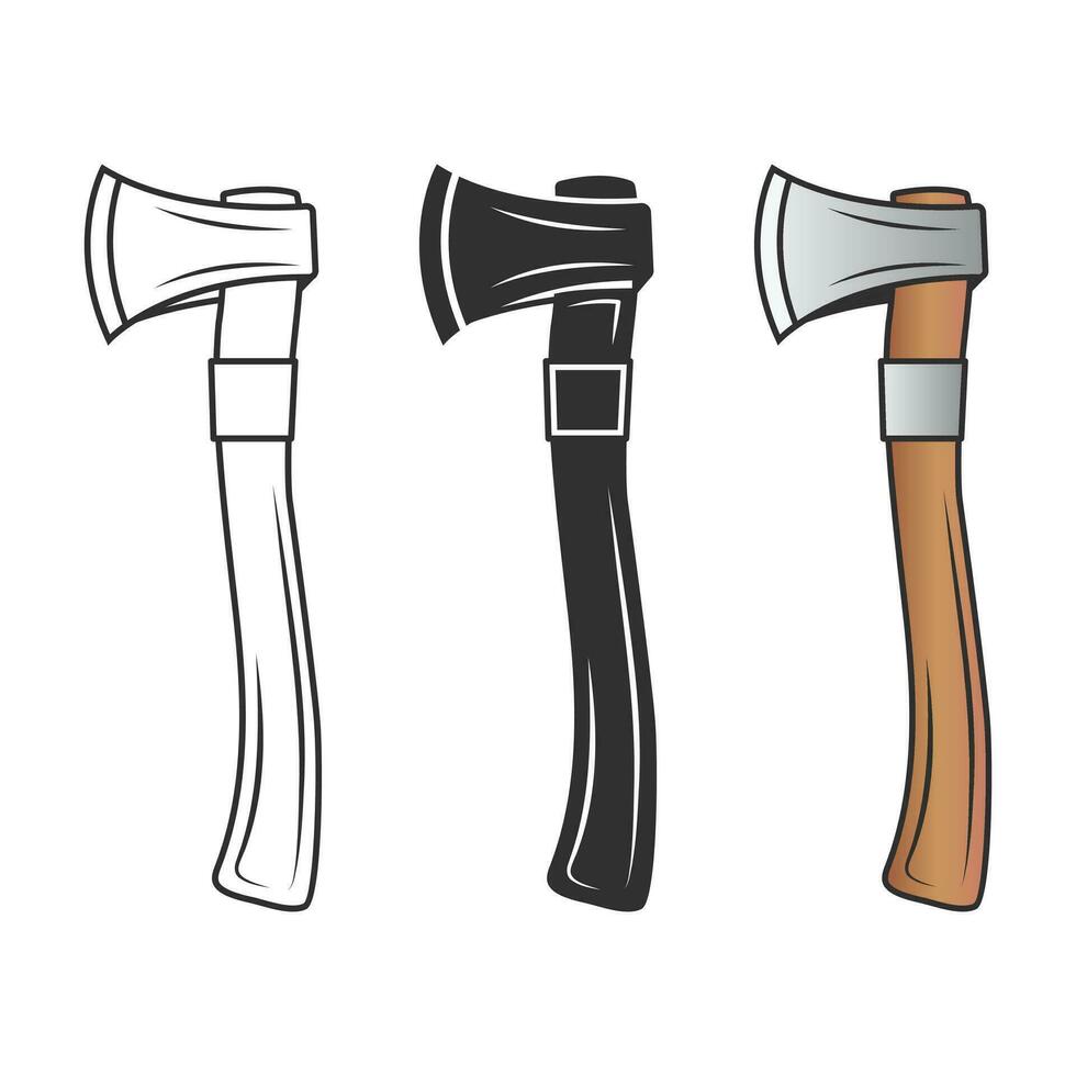 Axe Vector, Axe Silhouette Vector,  Hardware Vector, Hardware Clipart, Axe Clipart, Axe Outline,  Worker elements, Labor equipment, Repair tools, Forest tools, Woodcutter, Woodsman vector