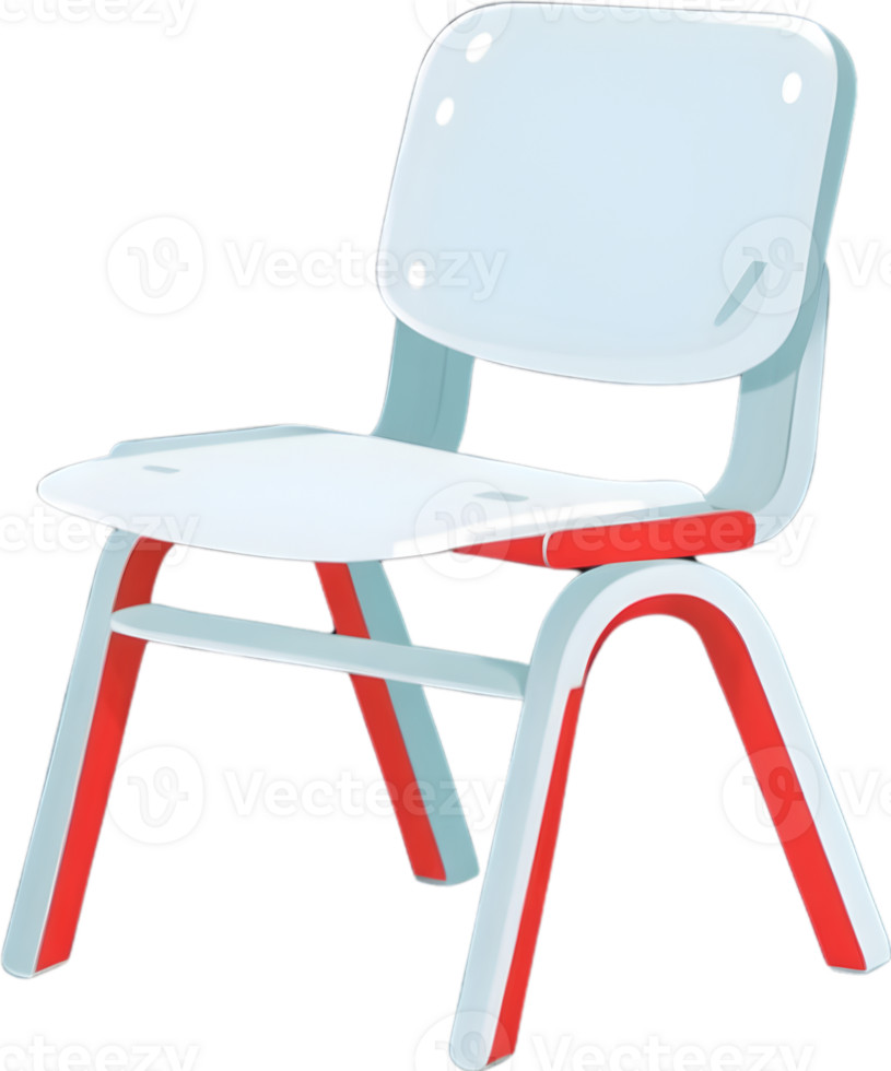 AI generated a chair with a colorful seat and legs png