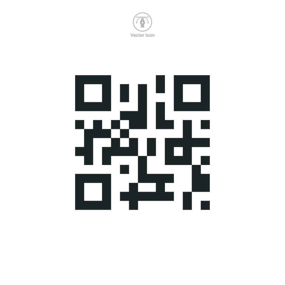 escanear qr código icono. código de barras icono símbolo vector ilustración aislado en blanco antecedentes