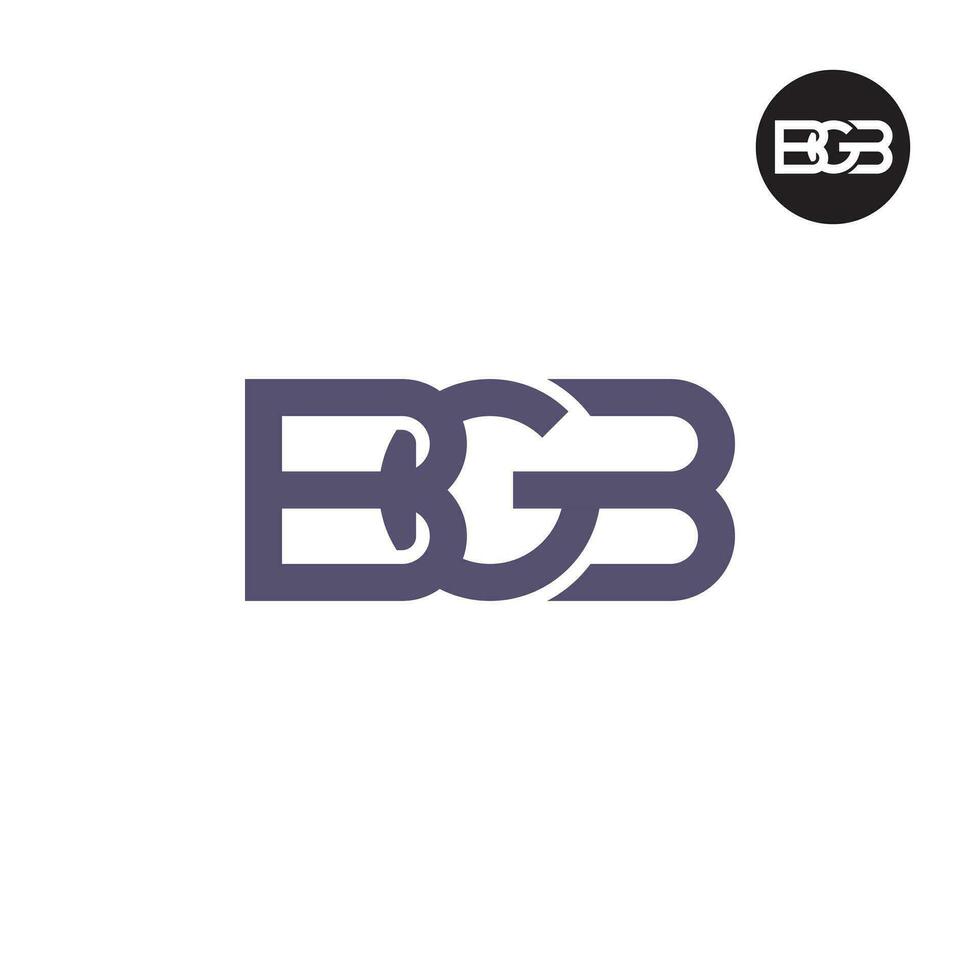 letra bgb monograma logo diseño vector