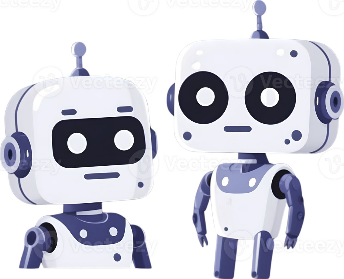 AI generated cartoon robot illustration png