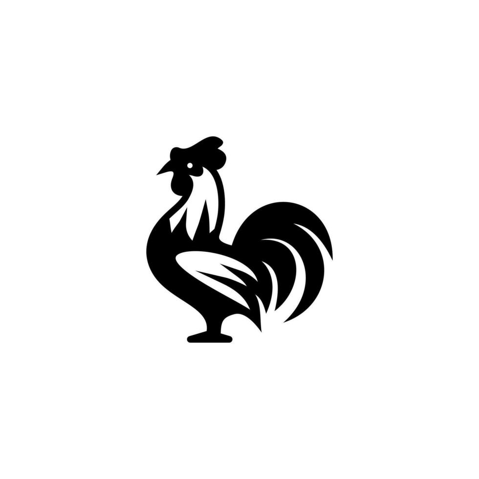 simple rooster icon illustration design vector