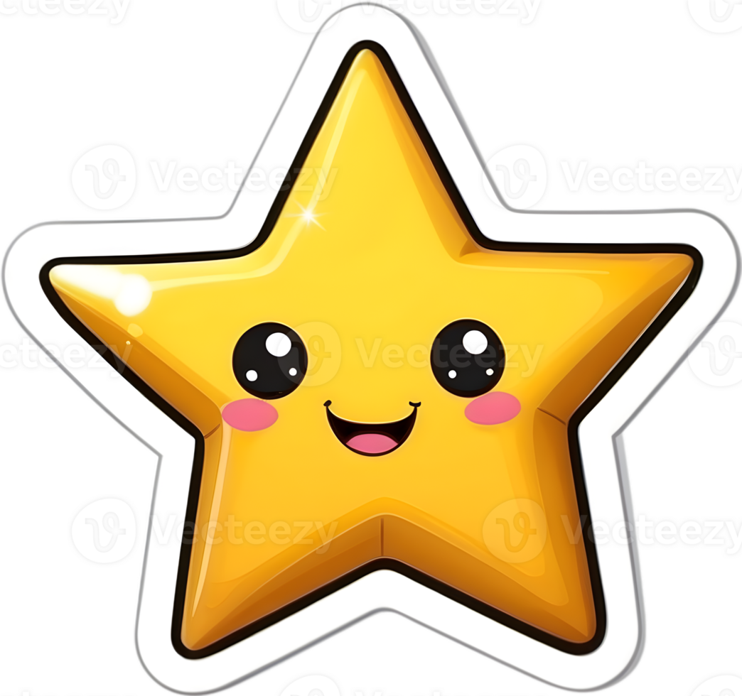 AI generated stars on transparent background png