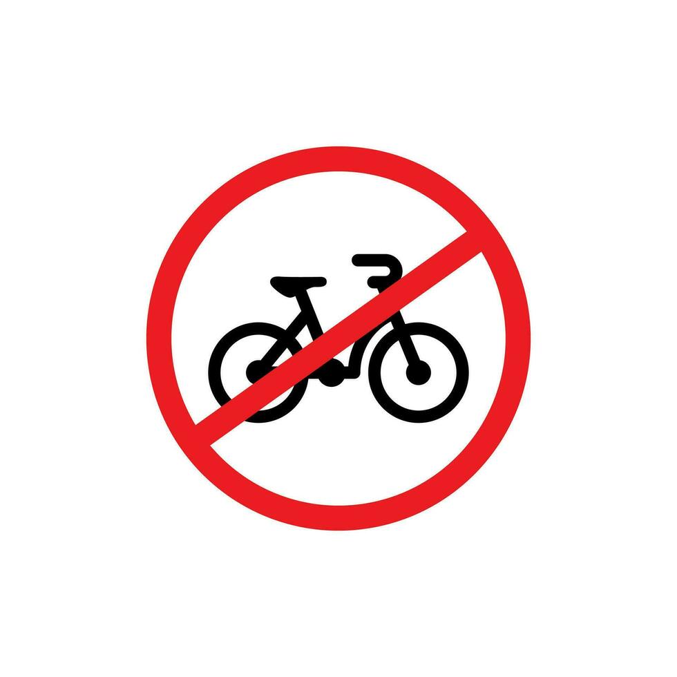 no bicycle sign template vector, no cycling symbol vector