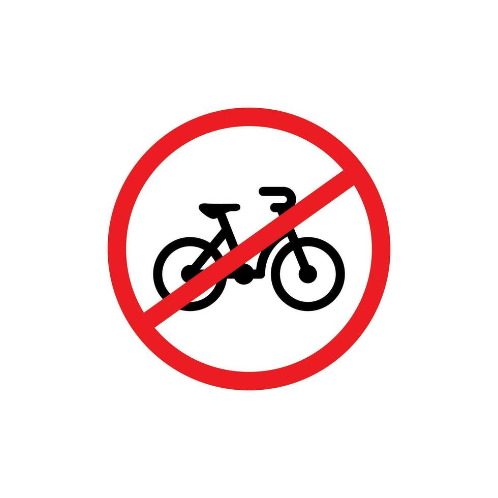 No bicicleta firmar modelo vector, No ciclismo símbolo vector