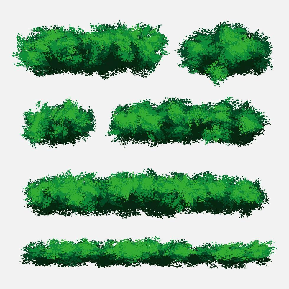 abstract hand painted bush collection vector