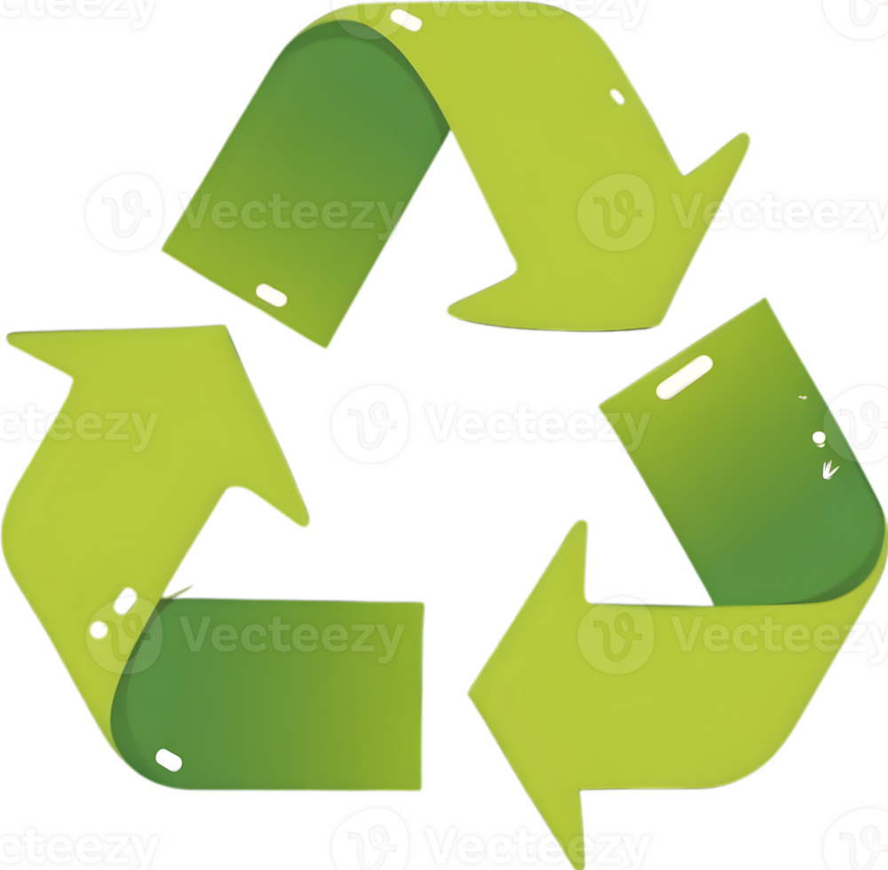 ai generado verde reciclaje símbolo png