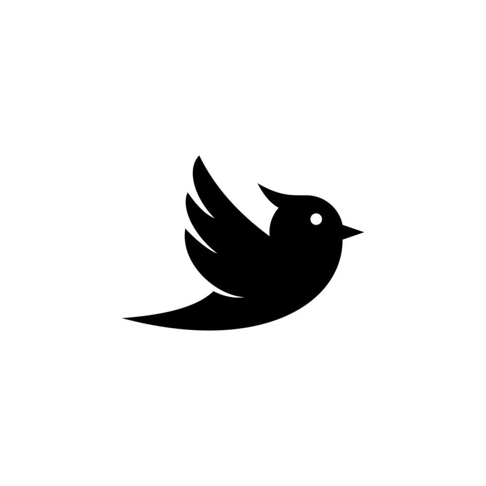 simple cute bird icon illustration design vector