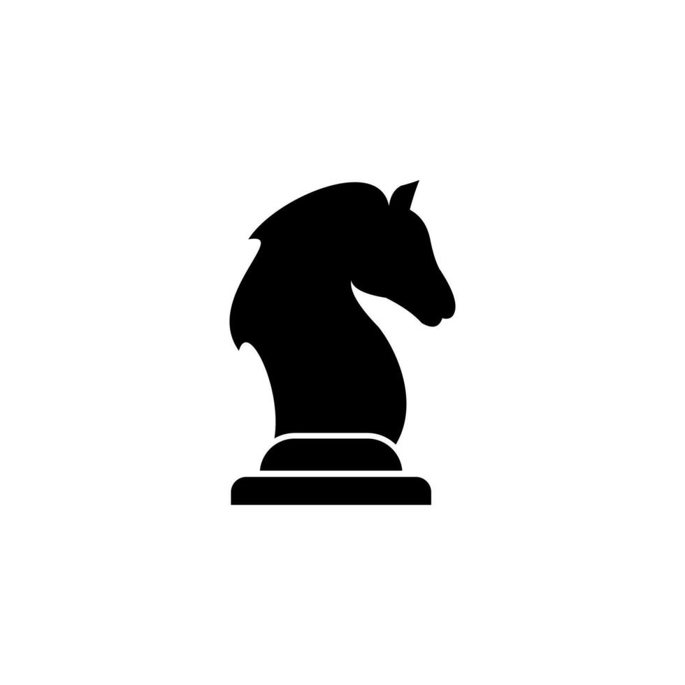 simple knight chess icon design vector