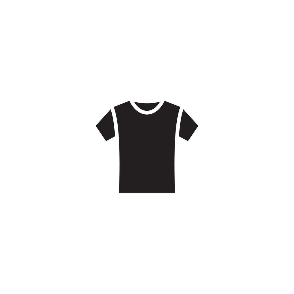 Simple Flat T Shirt Icon Illustration Design, Silhouette T Shirt Symbol Template Vector