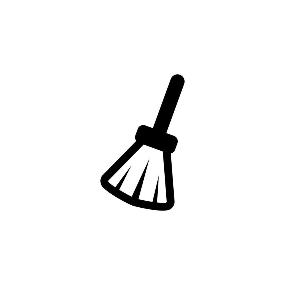 simple flat broom icon design vector