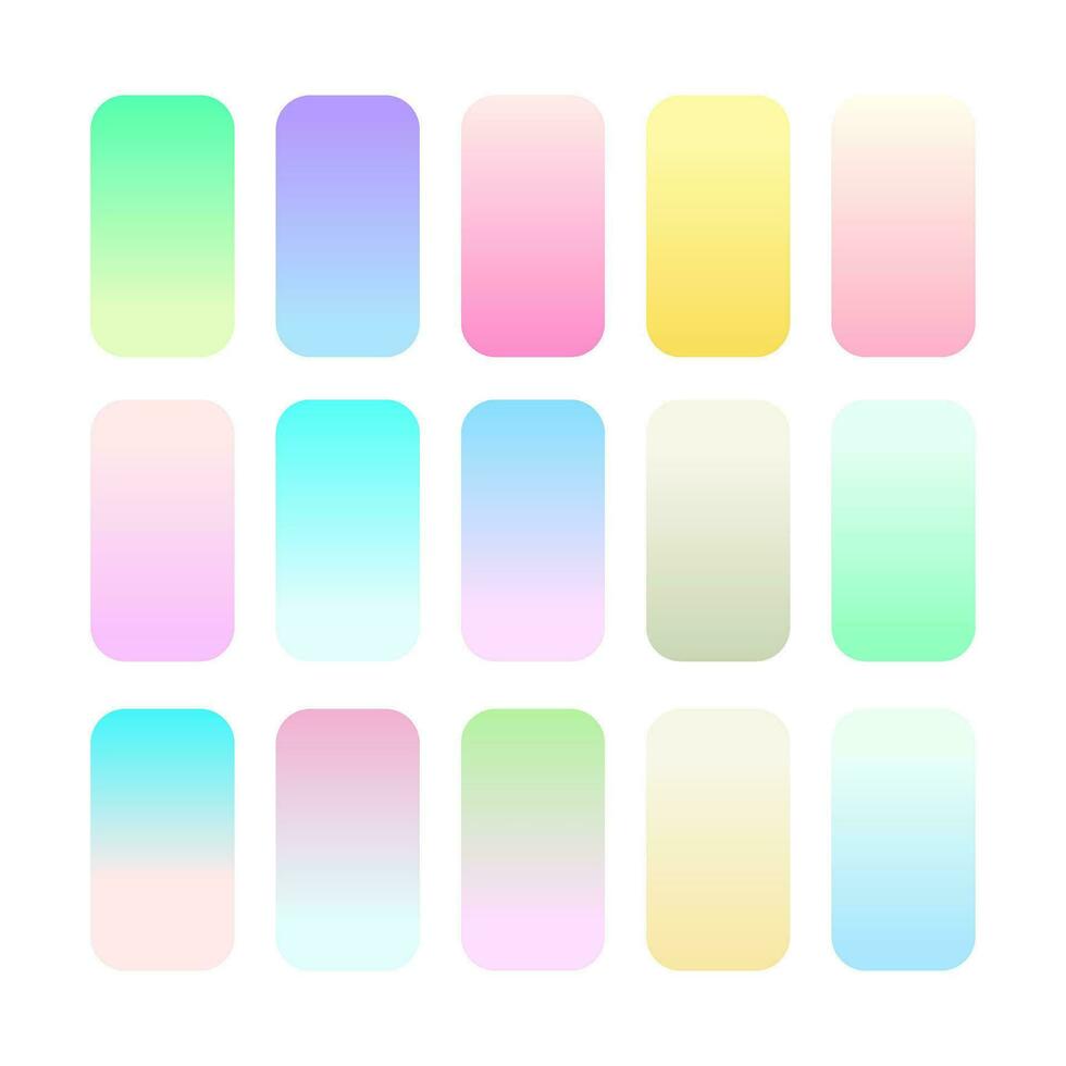 set of soft colorful gradients vector element