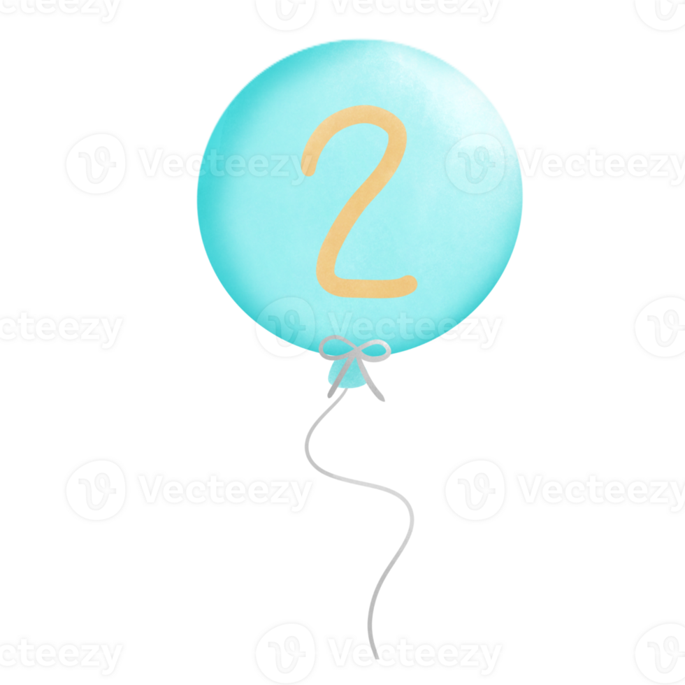 Watercolor balloon illustration png